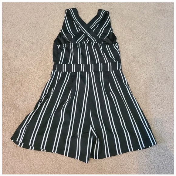 🌀 NWT striped FASHION UNION shorts romper overalls medium m med - Picture 3 of 7